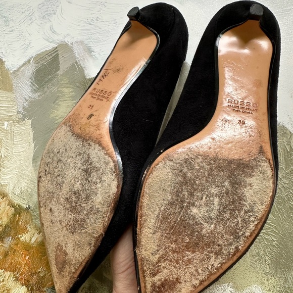 Francesco Russo Suede black & clear PVC pumps size 6.5 - Picture 11 of 14